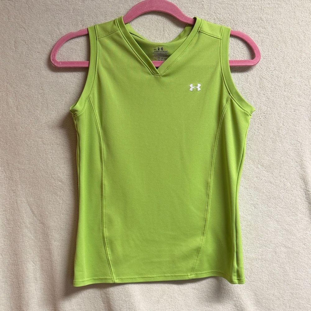 Under Armour Lime Green Sleeveless Performance Tank